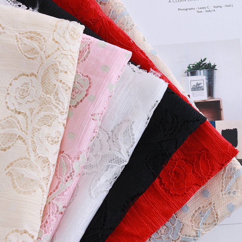 Lace Fabric Cutwork Jacquard Polyester for Bridal Wholesale Supplier 4